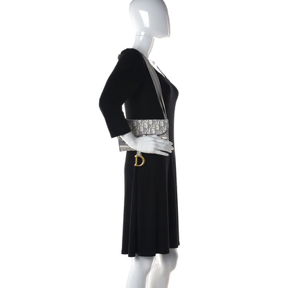 Christian Dior Oblique Slim Saddle Pouch Grey 2 of 10