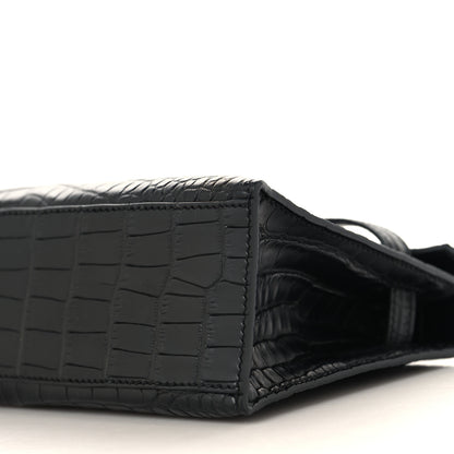 Hermes Matte Alligator Kelly Pochette Black 10 of 12