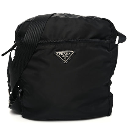 Prada Nylon Flat Messenger Bag Black 1 of 10