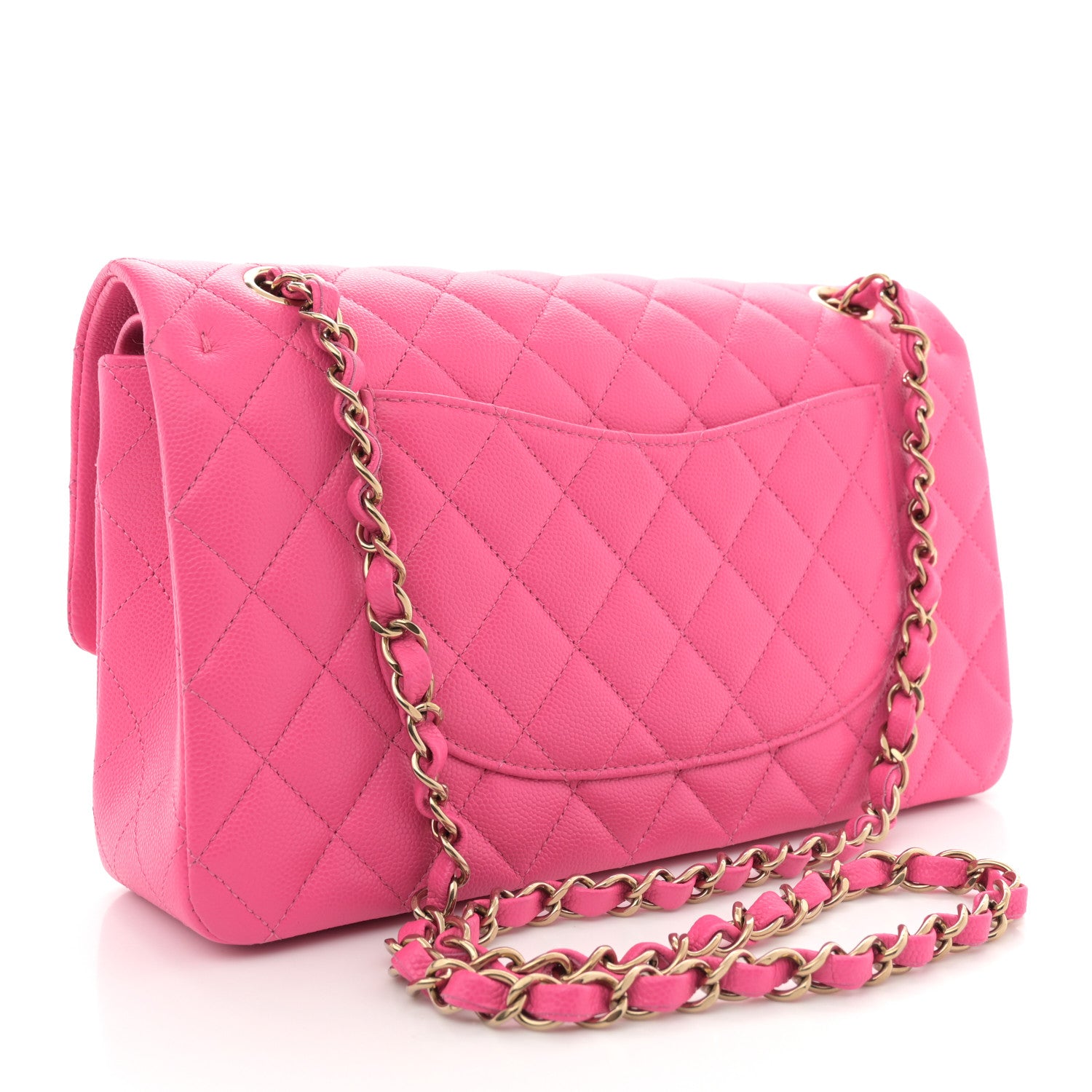 Chanel Caviar Quilted Medium Double Flap Pink 3 of 11