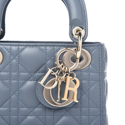 Christian Dior Lambskin Cannage Mini Lady Dior Cloud Blue 9 of 10
