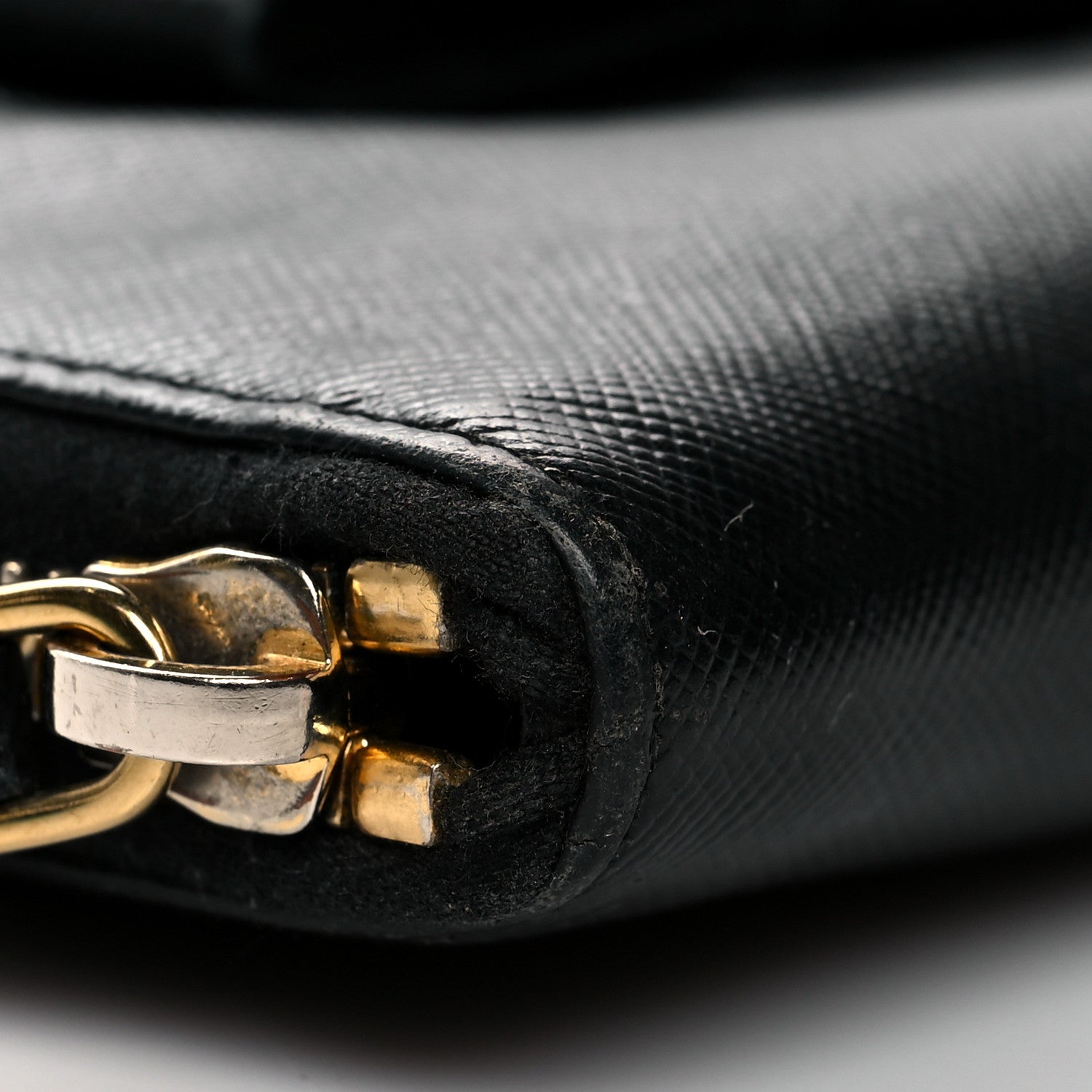 Prada Saffiano Fiocco Bow Zip Around Wallet Black 8 of 15