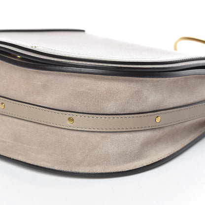 Chloe Calfskin Suede Medium Nile Bracelet Bag Motty Grey 6 of 9
