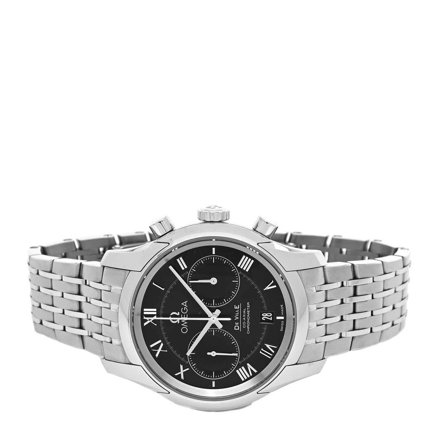 Stainless Steel 42mm De Ville Co-Axil Chronometer Automatic Watch Black 431.10.42.51.01.001