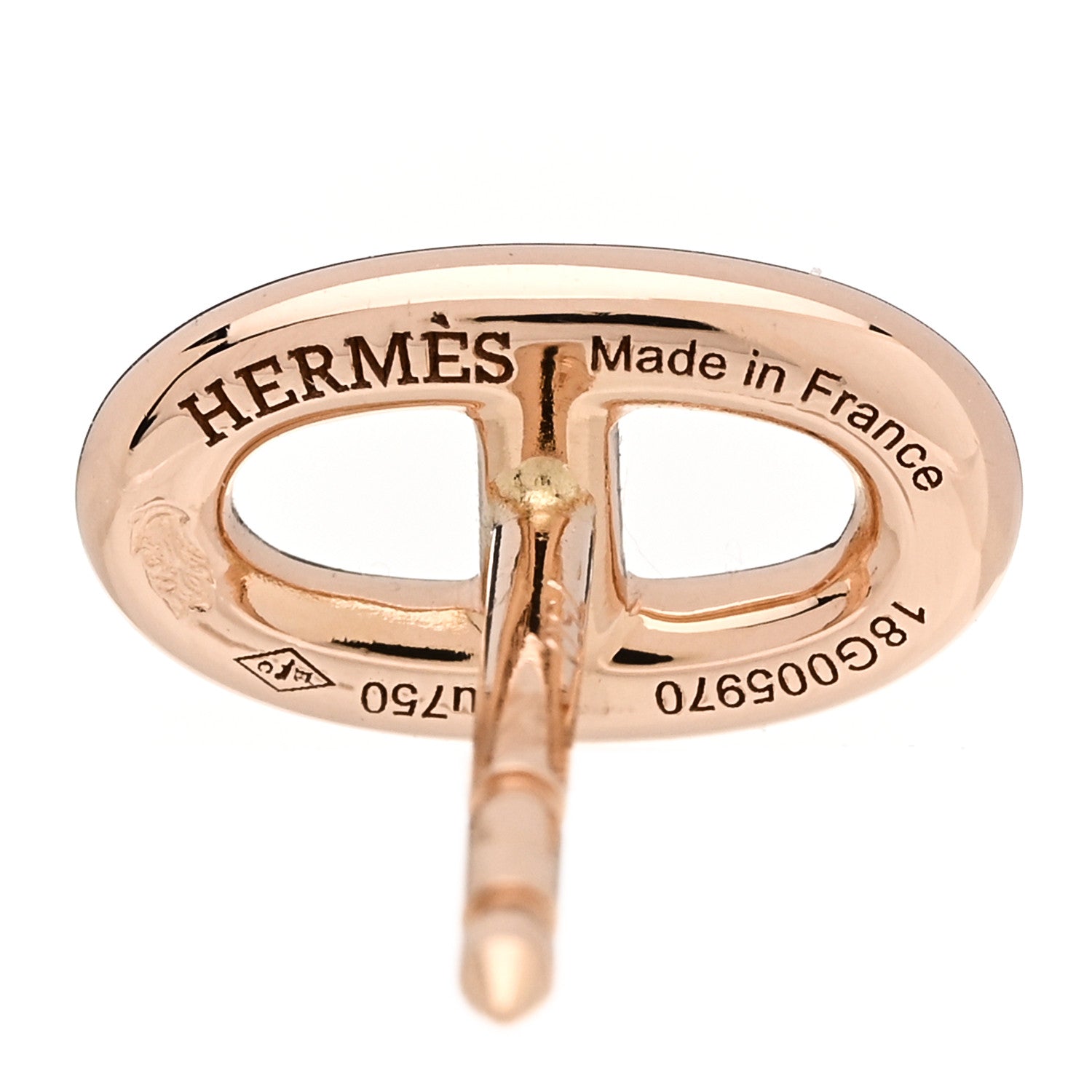 Hermes 18K Rose Gold TPM Farandole Stud Earrings 4 of 4