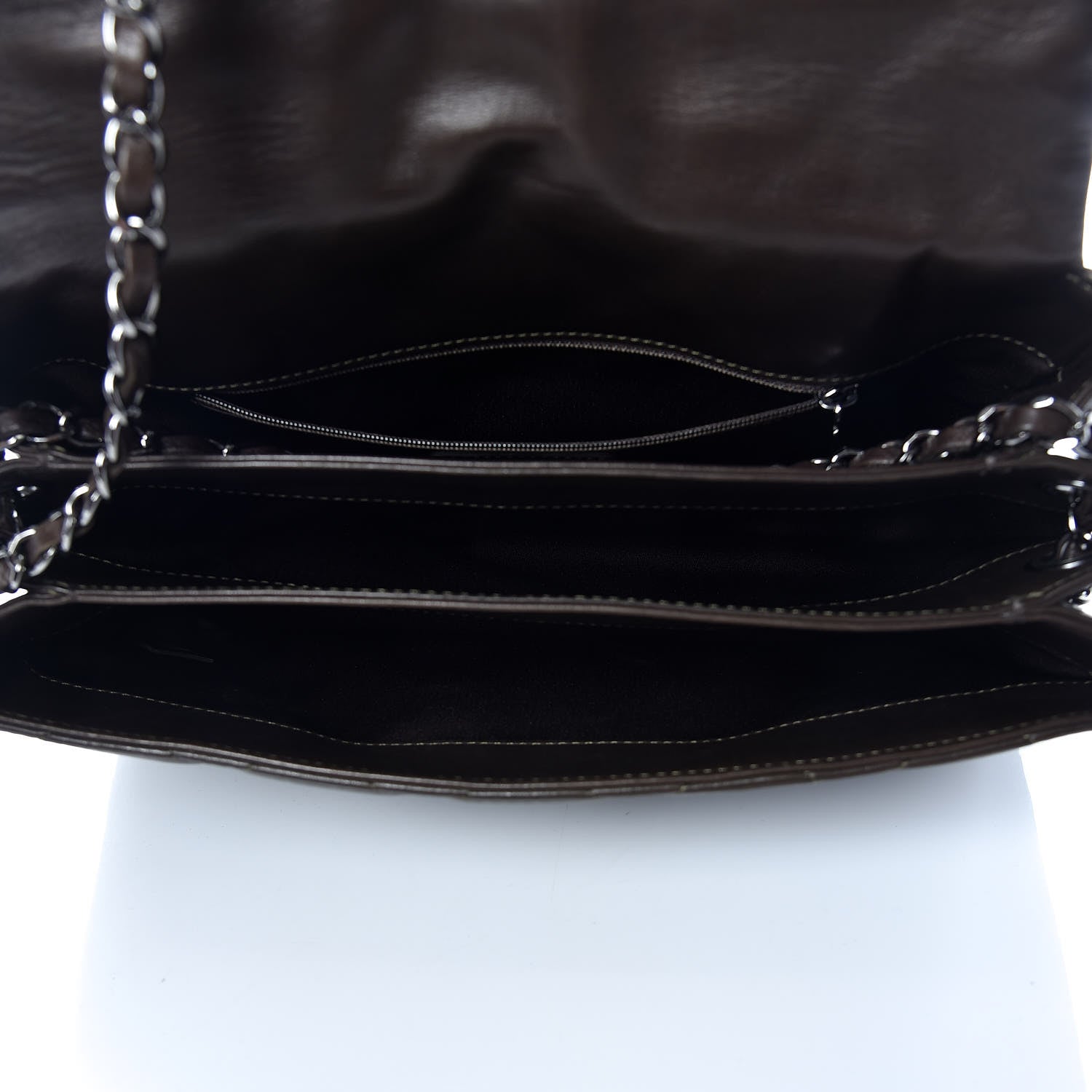 Chanel Lambskin Quilted 3 Accordion Flap Bag Dark Khaki 7 of 11