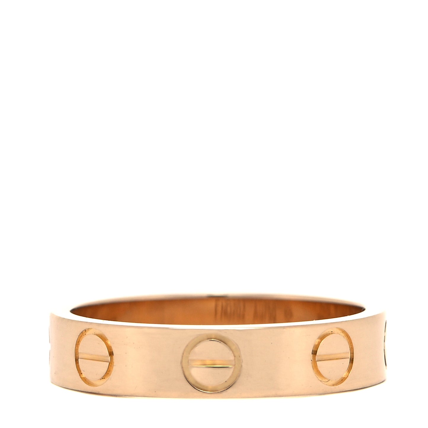 18K Yellow Gold 3.5mm LOVE Wedding Band Ring 46 3.75