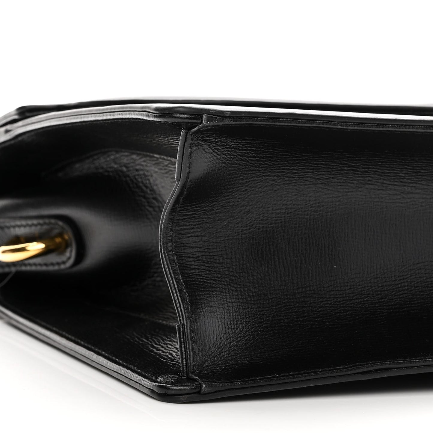 Textured Calfskin Medium Torchon GG Ring Shoulder Bag Black