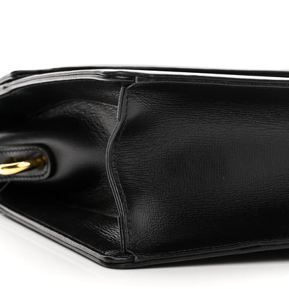 Gucci Textured Calfskin Medium Torchon GG Ring Shoulder Bag Black 10 of 12