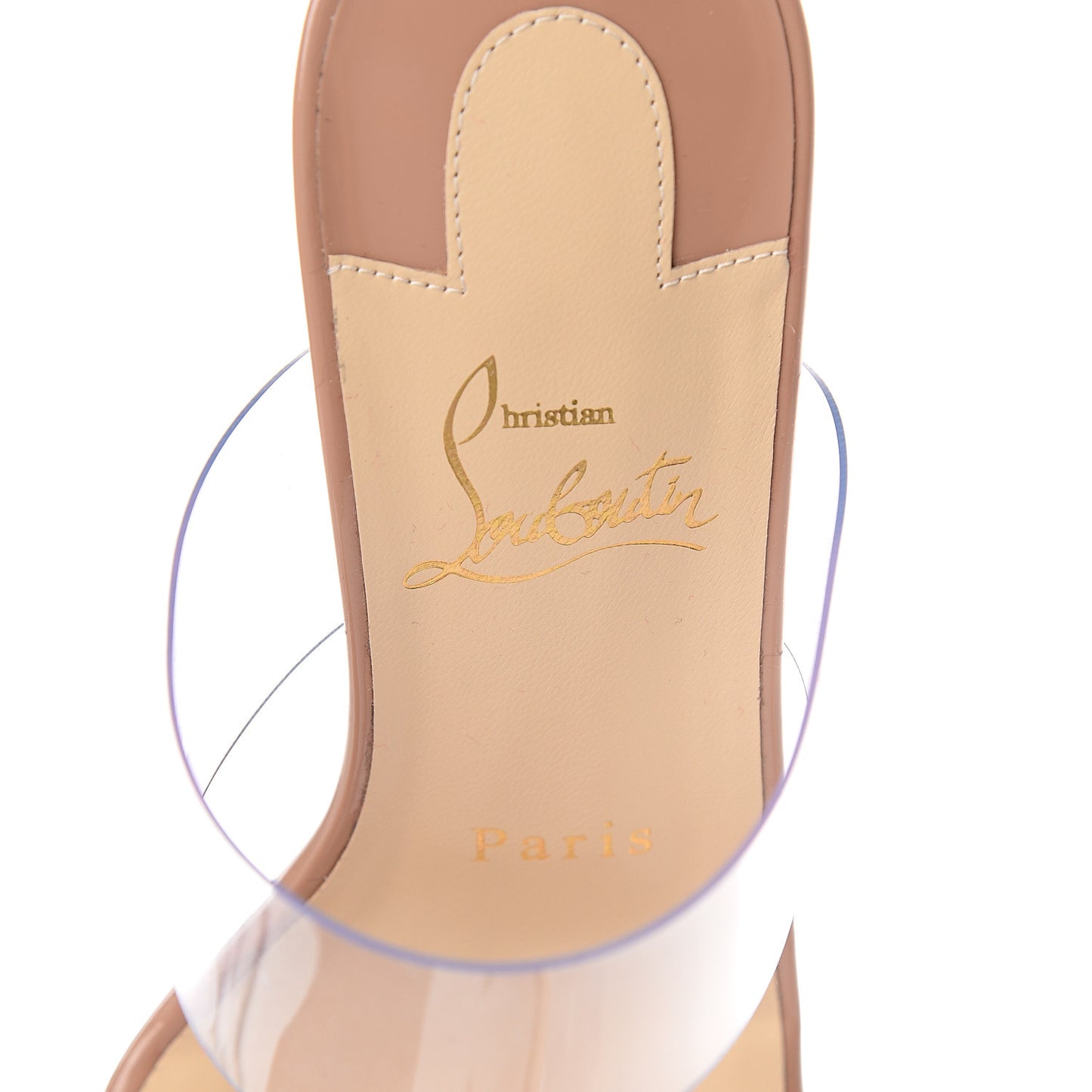 Patent PVC Just Nothing 85 Slide Sandals 37 Nude