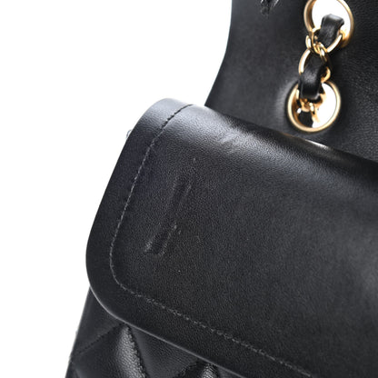 Chanel Lambskin Quilted Medium Double Flap Black 10 of 10