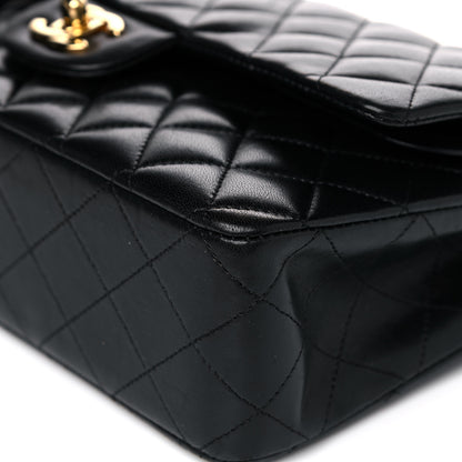 Chanel Lambskin Quilted Medium Double Flap Black 10 of 16