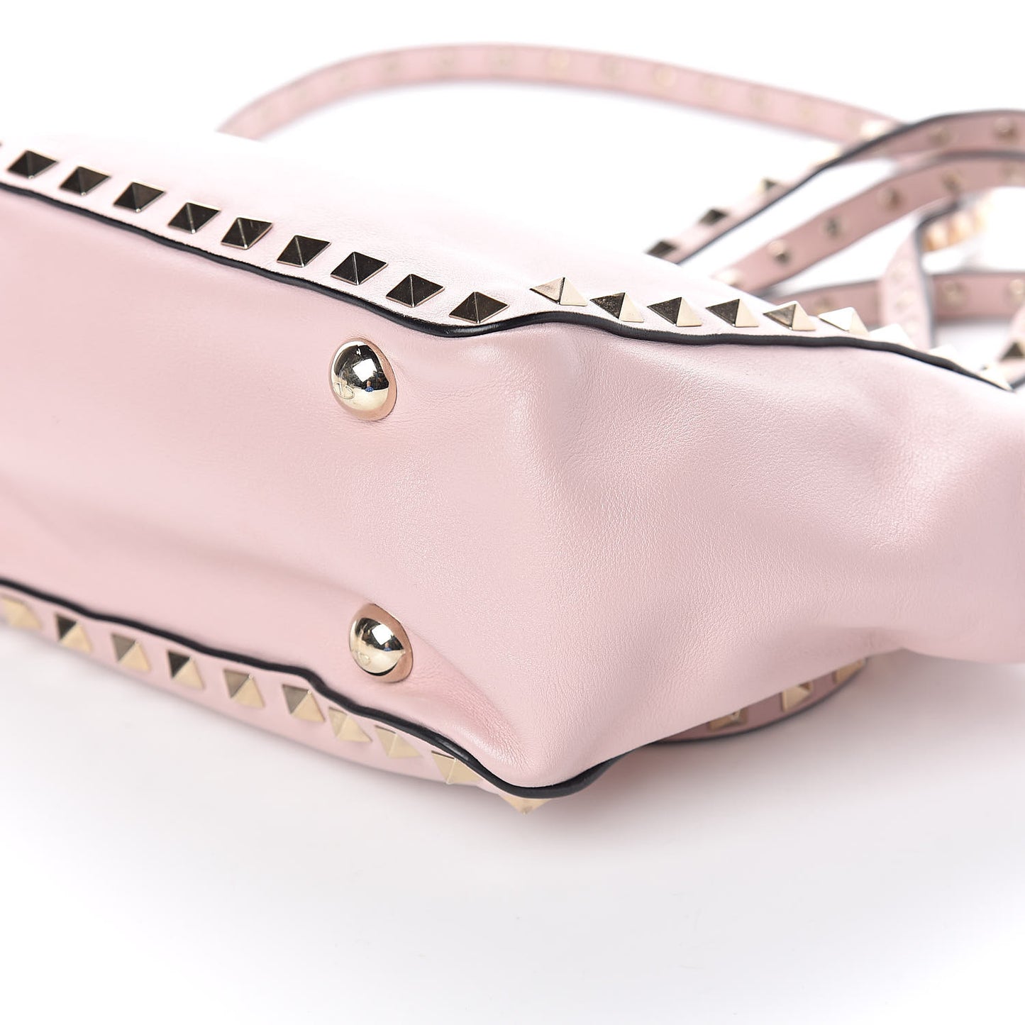 Vitello Mini Rockstud Tote Water Rose