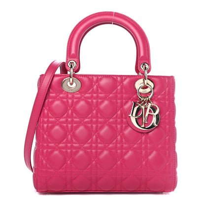 Christian Dior Lambskin Cannage Medium Lady Dior Pink 1 of 4