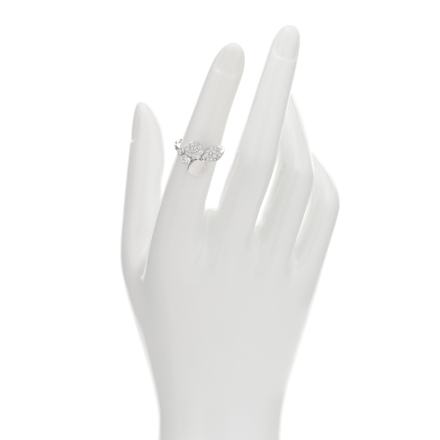 Platinum Diamond Paper Flowers Mixed Cluster Ring 49 5