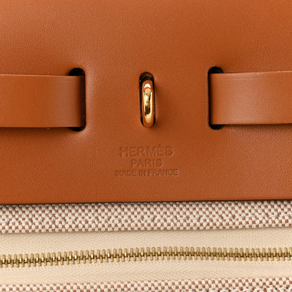 Hermes H Plume Canvas Vache Hunter Circuit 24 Herbag Zip Retourne 31 Gris Meyer Ecru Beige Naturel 7 of 11