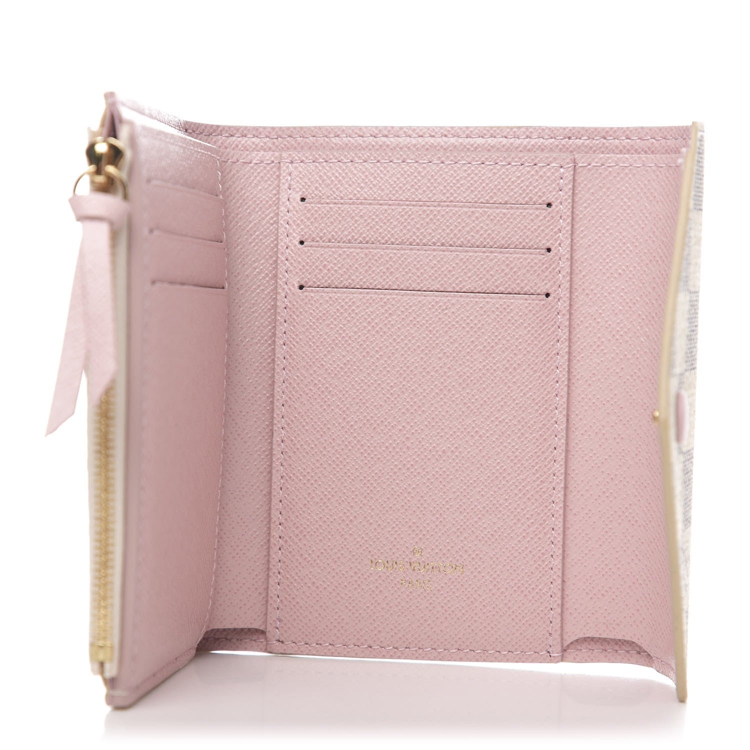 Louis Vuitton Damier Azur Victorine Wallet Rose Ballerine 5 of 7