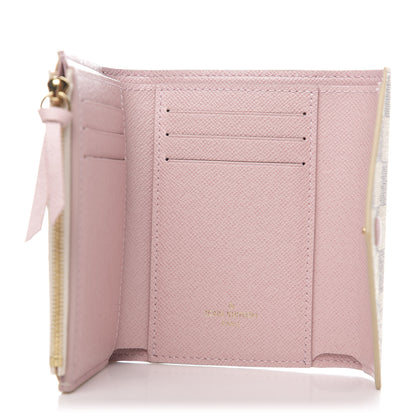 Louis Vuitton Damier Azur Victorine Wallet Rose Ballerine 5 of 7