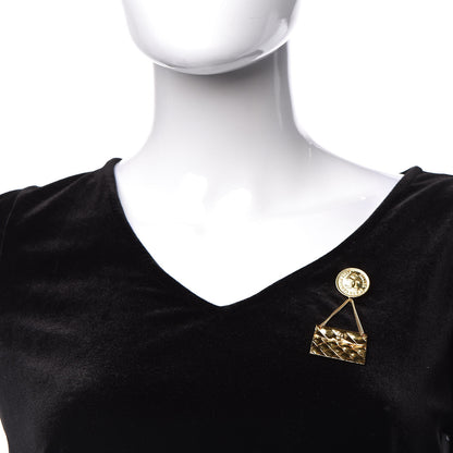 Chanel 2.55 Flap Bag Brooch Gold 2 of 4