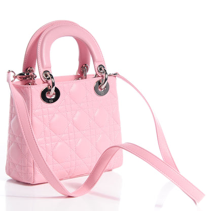 Christian Dior Lambskin Cannage Mini Lady Dior Rose Clair 3 of 8