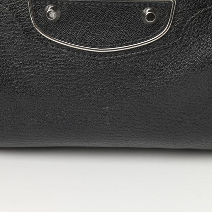 Balenciaga Chevre Silver Metallic Edge Hardware City Black 13 of 14