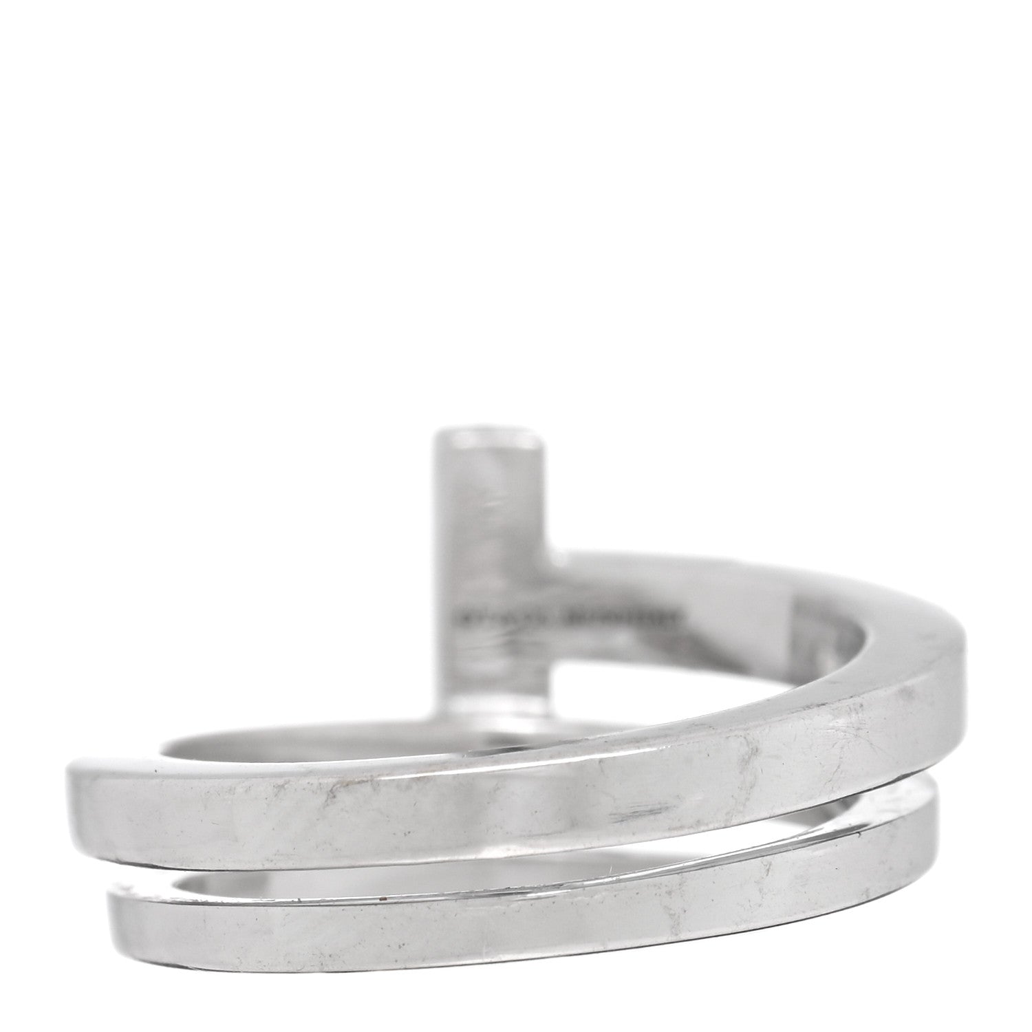 Tiffany 18K White Gold Diamond T Square Wrap Ring 49/5 3 of 5
