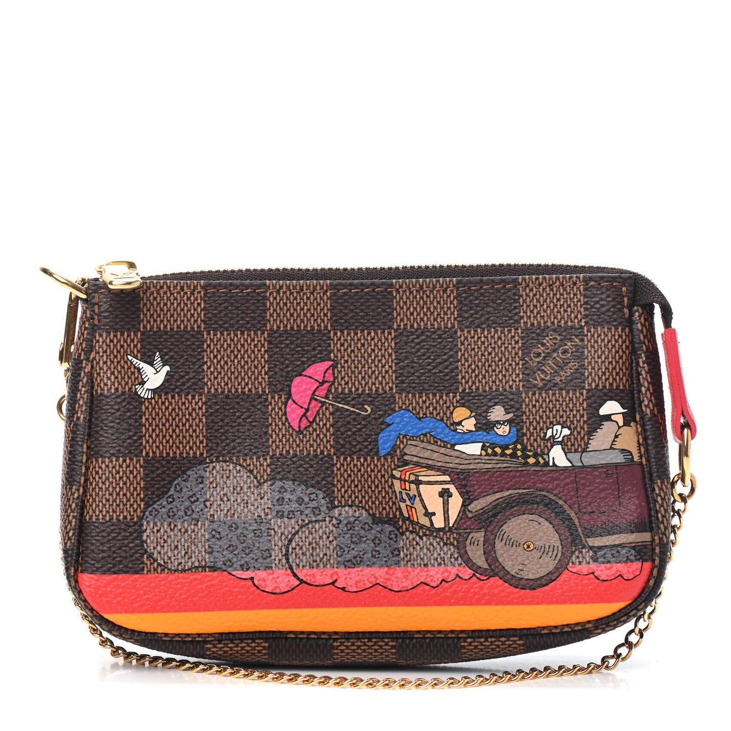 Damier Ebene 2015 Christmas Animation Mini Pochette Accessories