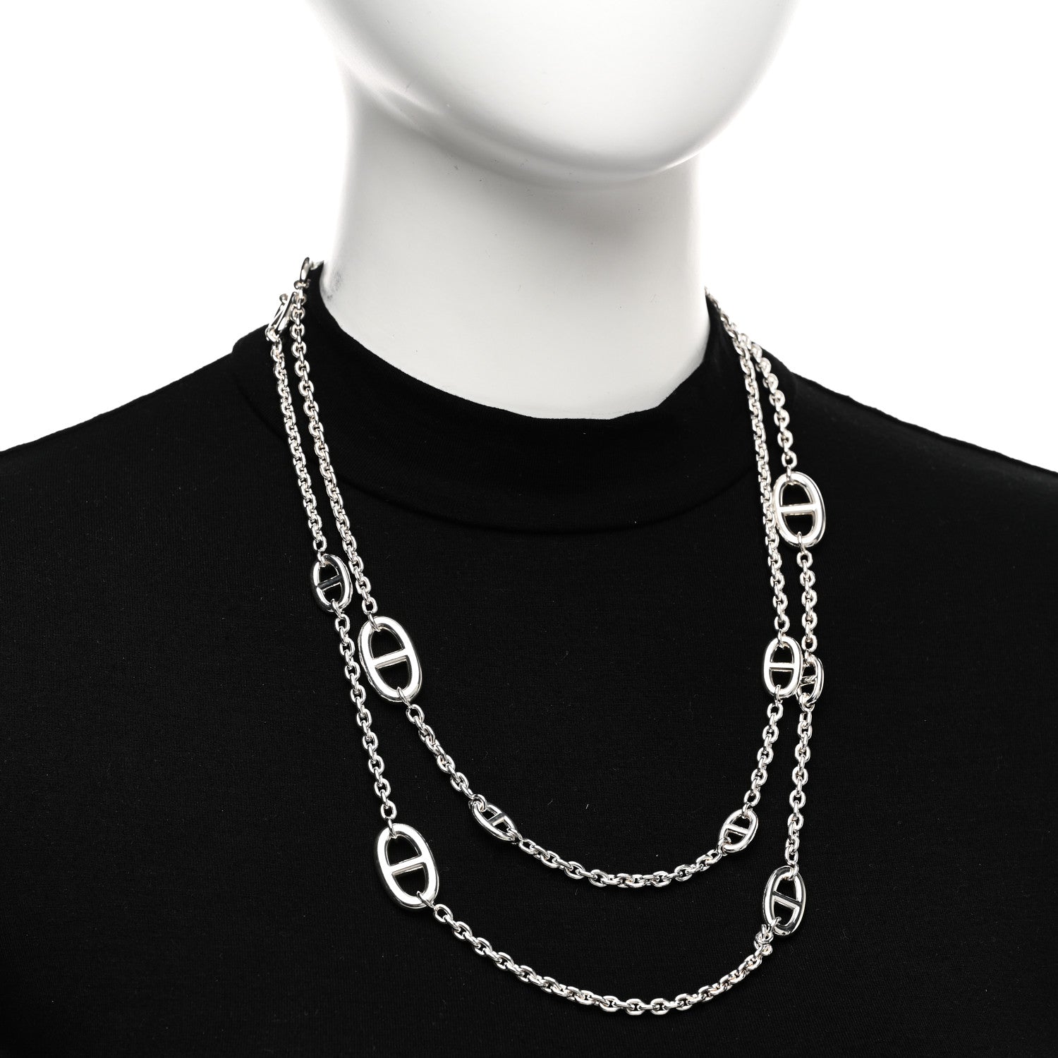 Hermes Sterling Silver Farandole Necklace 120 2 of 5