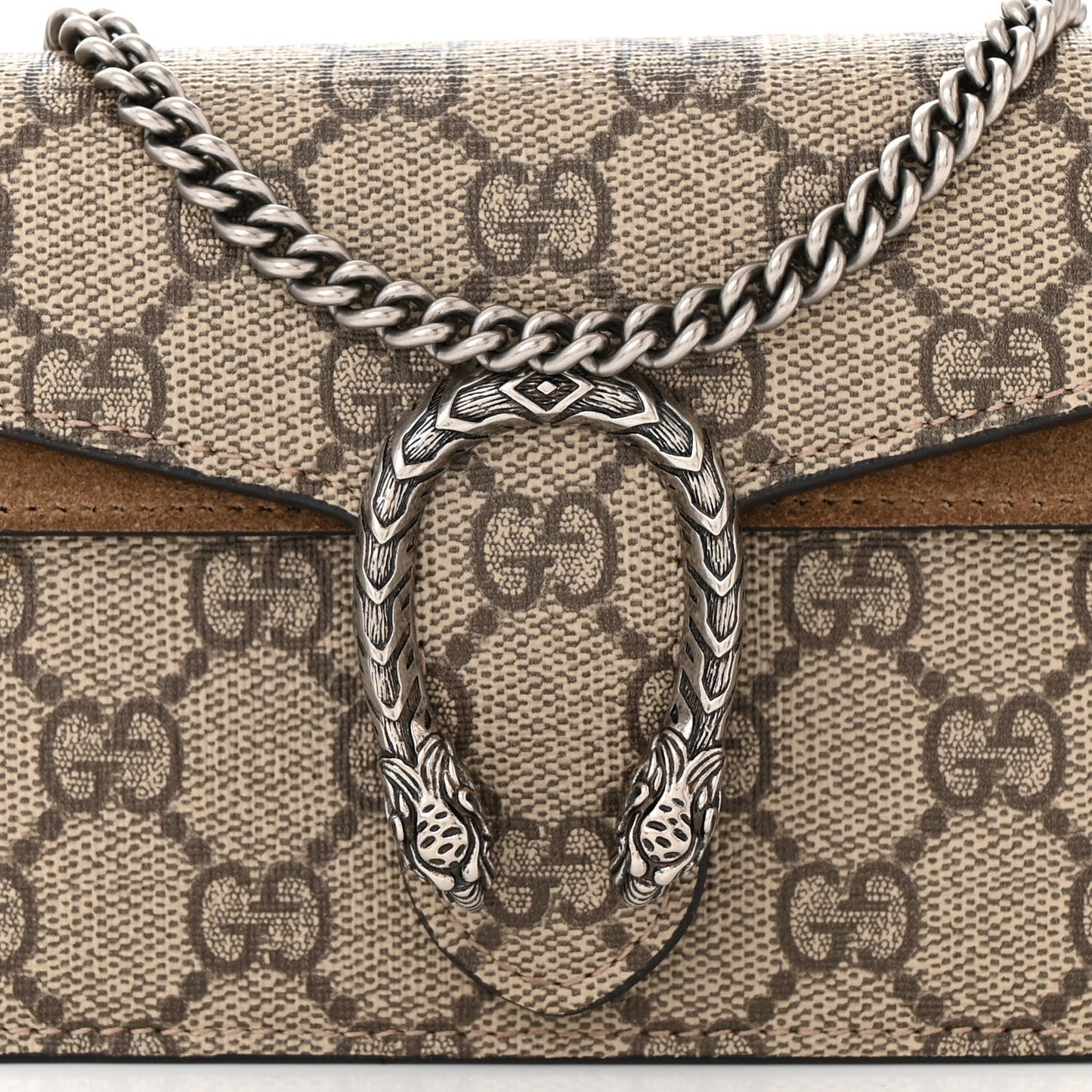 GG Supreme Monogram Super Mini Dionysus Shoulder Bag Taupe