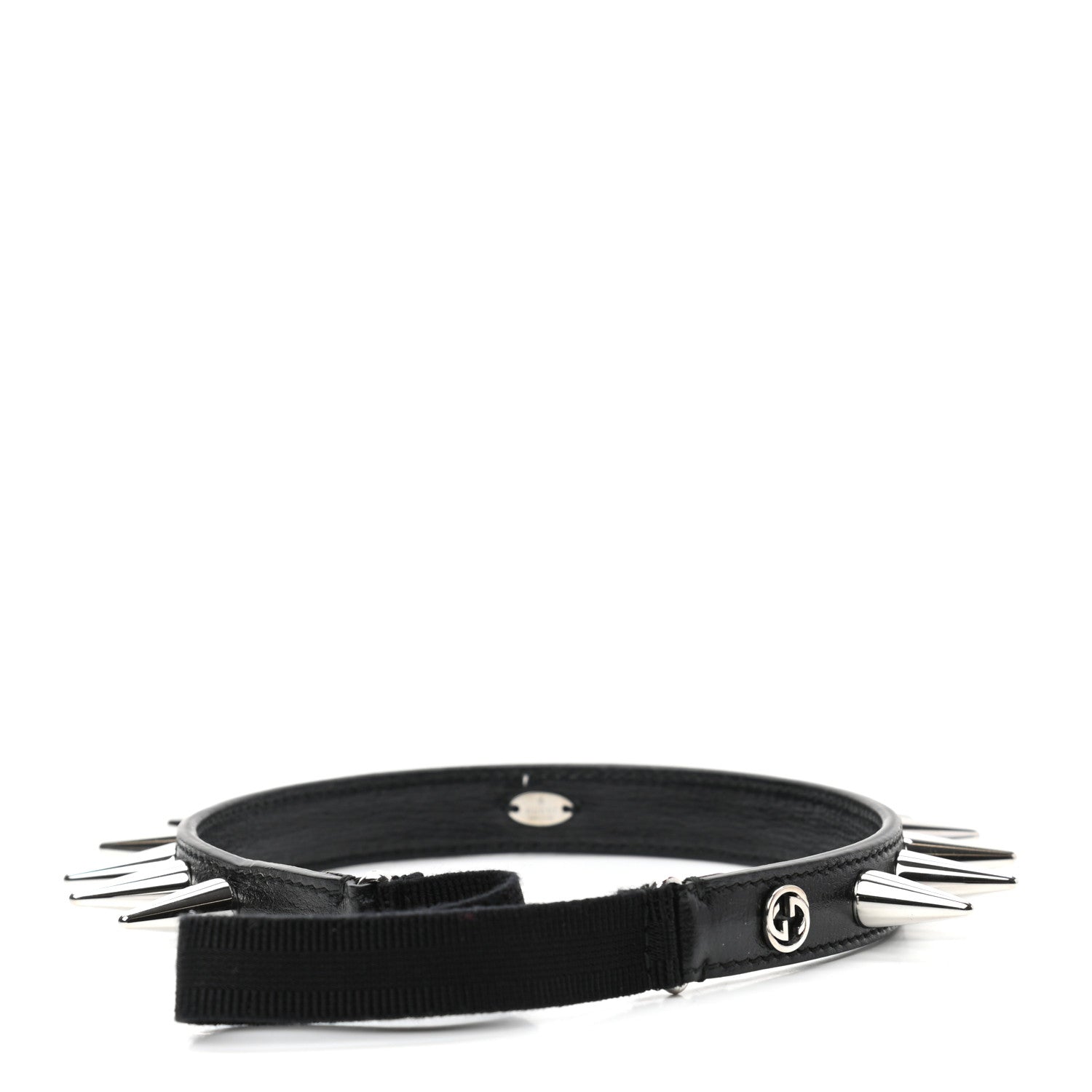 Gucci Calfskin Studs Elastic Headband Black 3 of 5