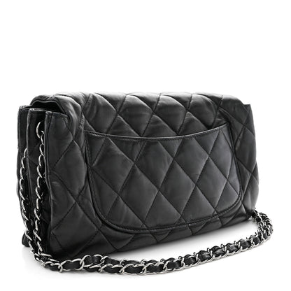 Chanel Lambskin Quilted Chanel 3 Large Accordion Flap Black 3 of 13