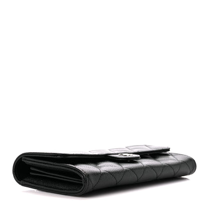 Chanel Caviar Quilted Large Gusset Flap Wallet Black 4 of 11