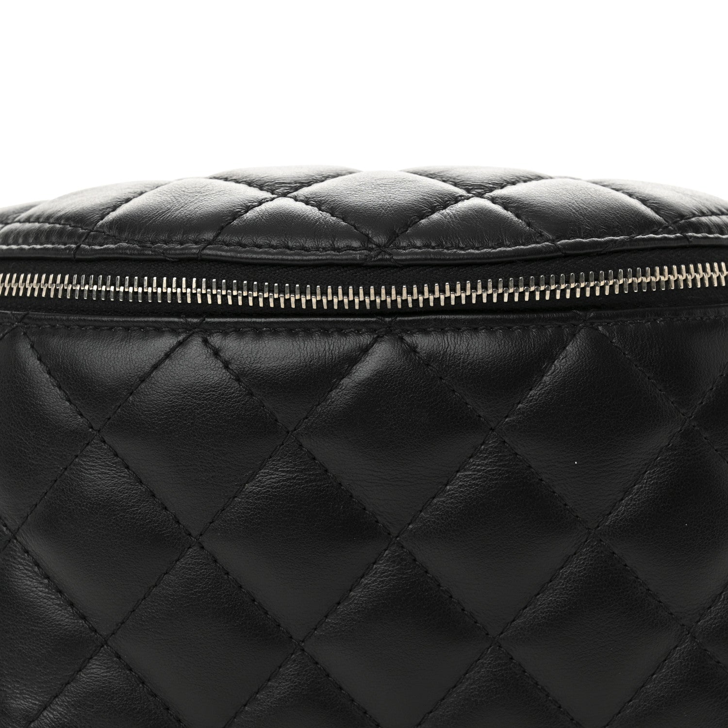 Chanel Calfskin Quilted Uniform Waist Belt Bag Black 9 of 12