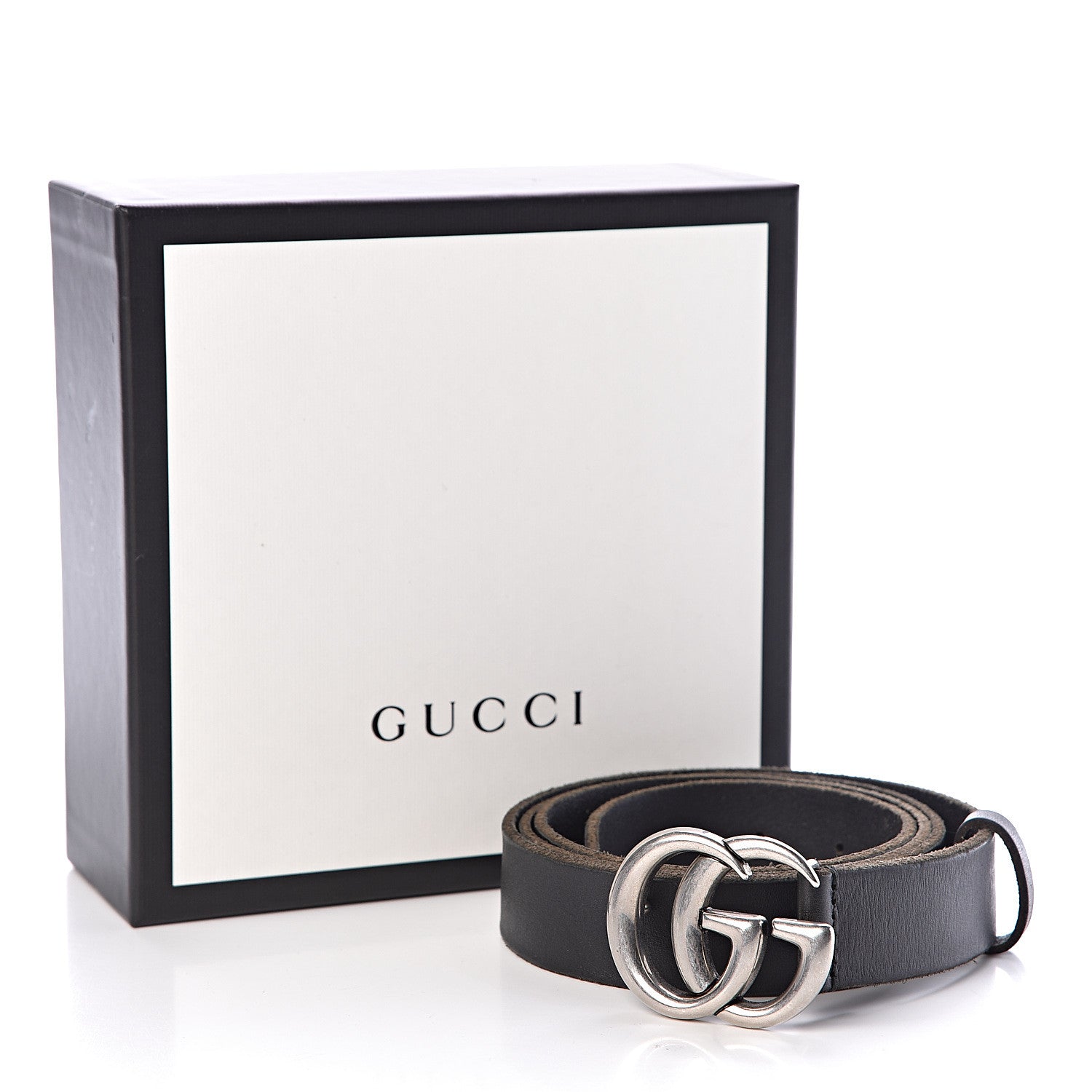 Gucci Cuoio Toscano Nickel Double G 30mm Belt 115 46 Black 7 of 7
