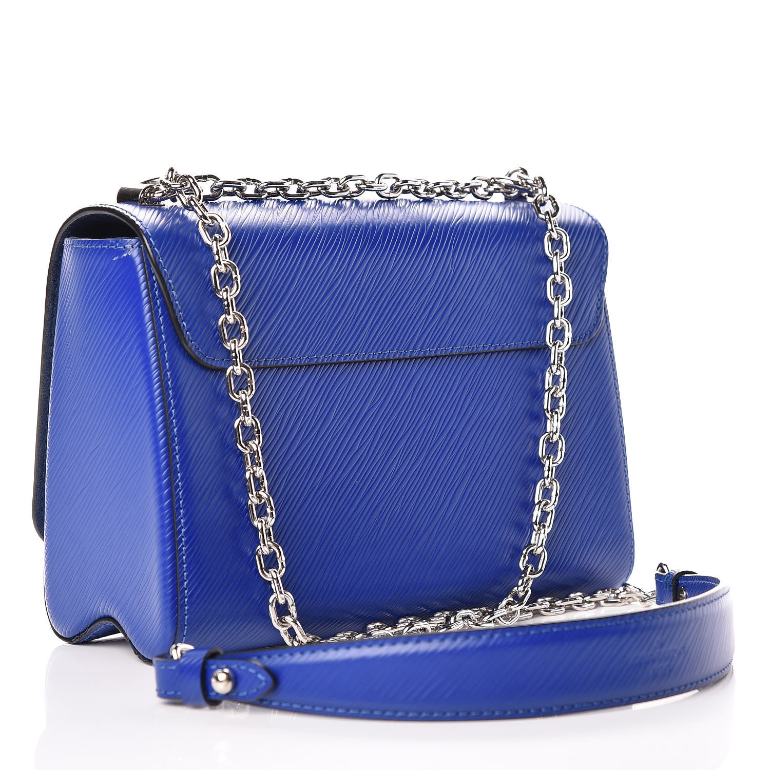 Louis Vuitton Epi Flamingo Twist Shoulder Bag MM Blue 3 of 9