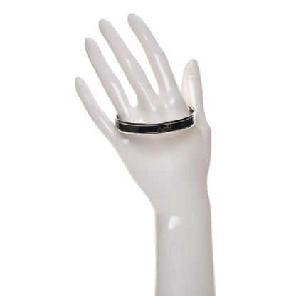 Hermes Enamel Printed Narrow Caleche Bracelet 62 Black 2 of 4
