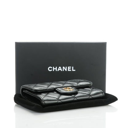 Chanel Lambskin Quilted Flap Card Holder Black 4 of 8