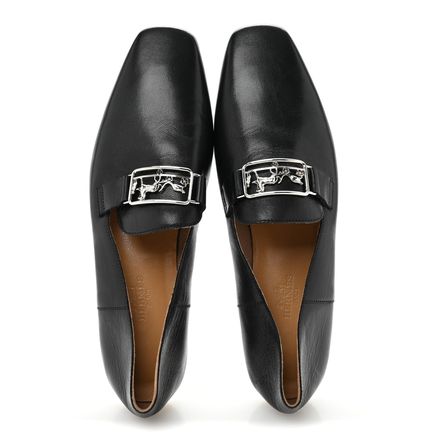 Supple Goatskin Womens Time Loafers 37 Black