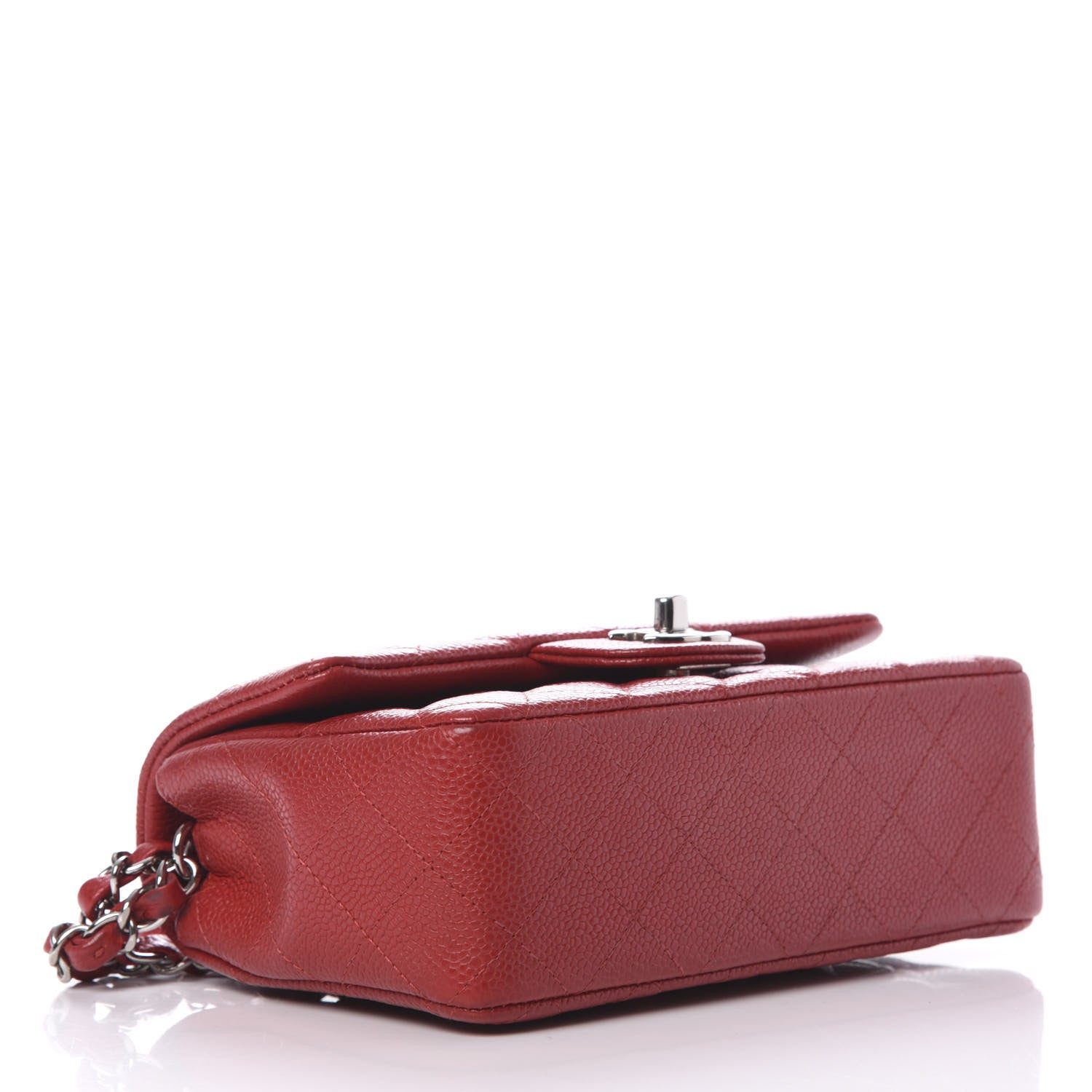 Chanel Caviar Quilted Mini Rectangular Flap Red 5 of 11