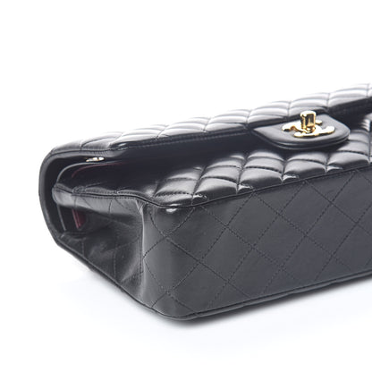 Chanel Lambskin Quilted Medium Double Flap Black 9 of 10