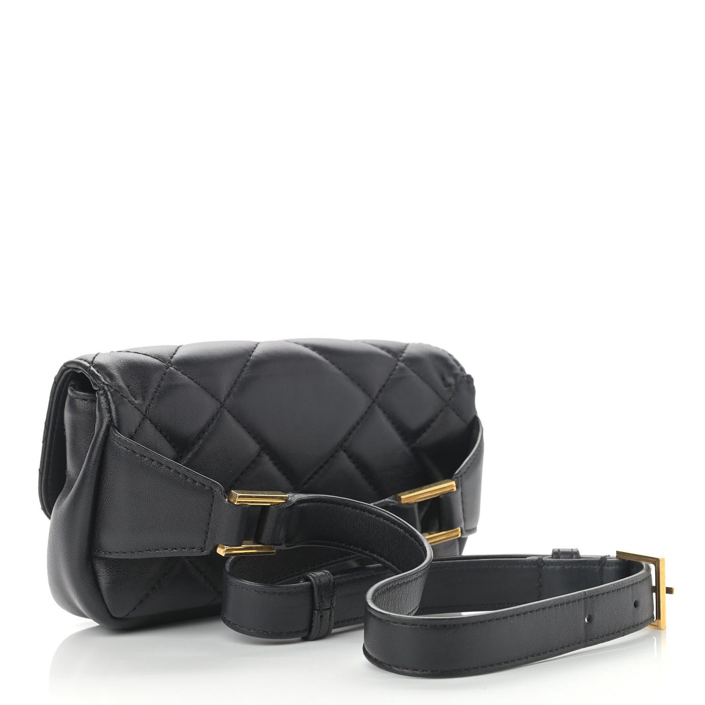 Nappa Barocco Quilted Icon Belt Bag Black