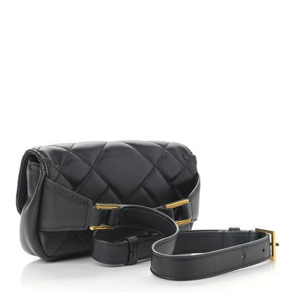 Versace Nappa Barocco Quilted Icon Belt Bag Black 3 of 10