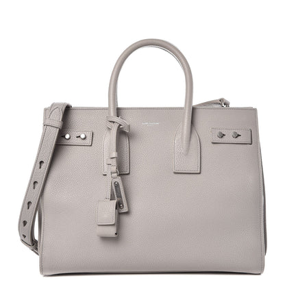 Saint Laurent Grained Calfskin Small Supple Sac De Jour Souris 1 of 18