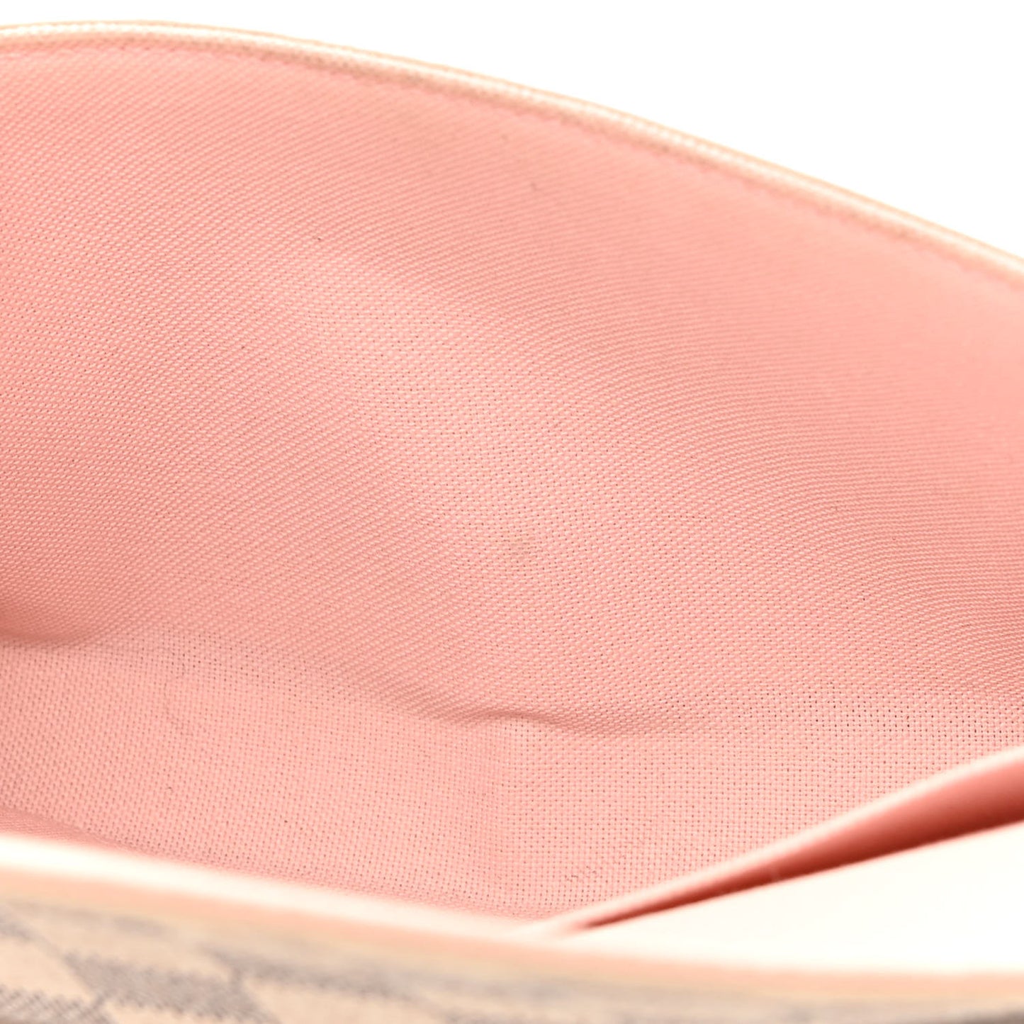 Damier Azur Pochette Felicie Chain Wallet Rose Ballerine