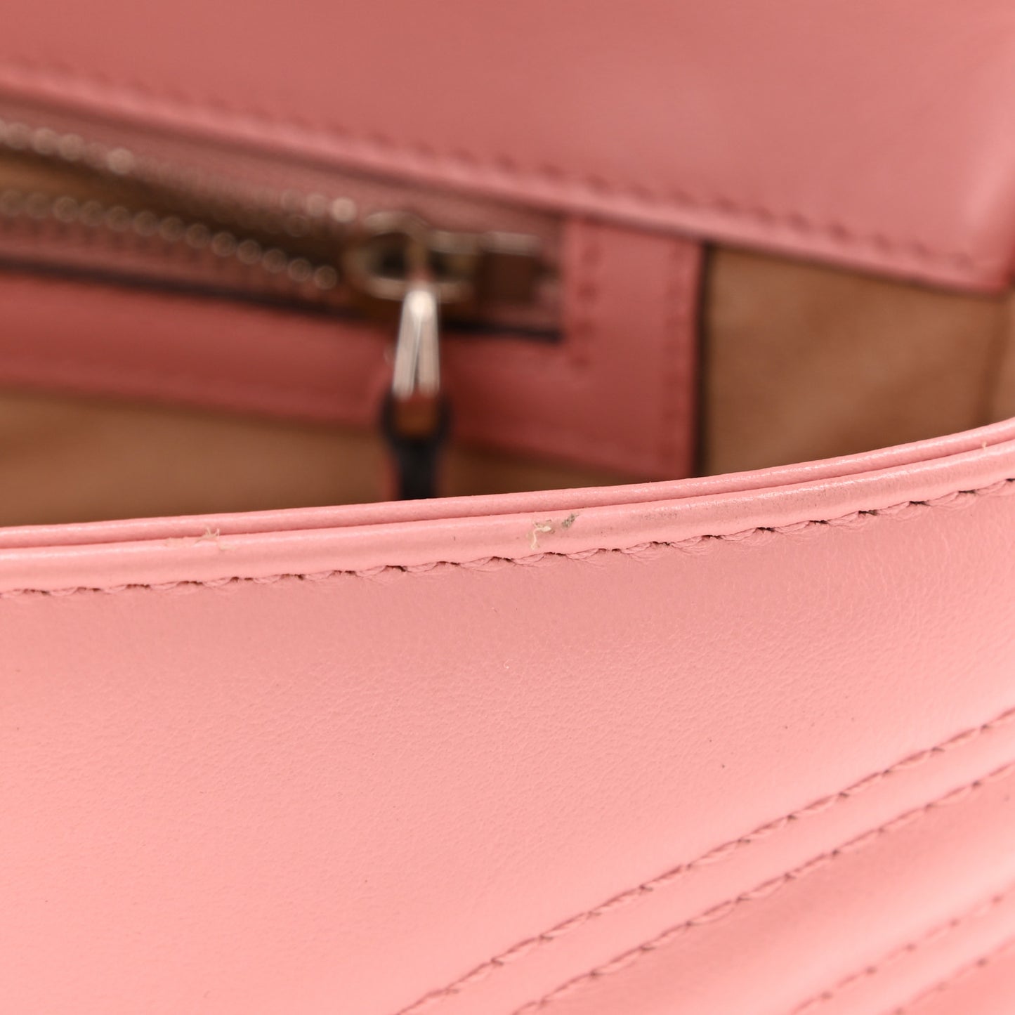 Calfskin Matelasse Small GG Marmont Shoulder Bag Wild Rose