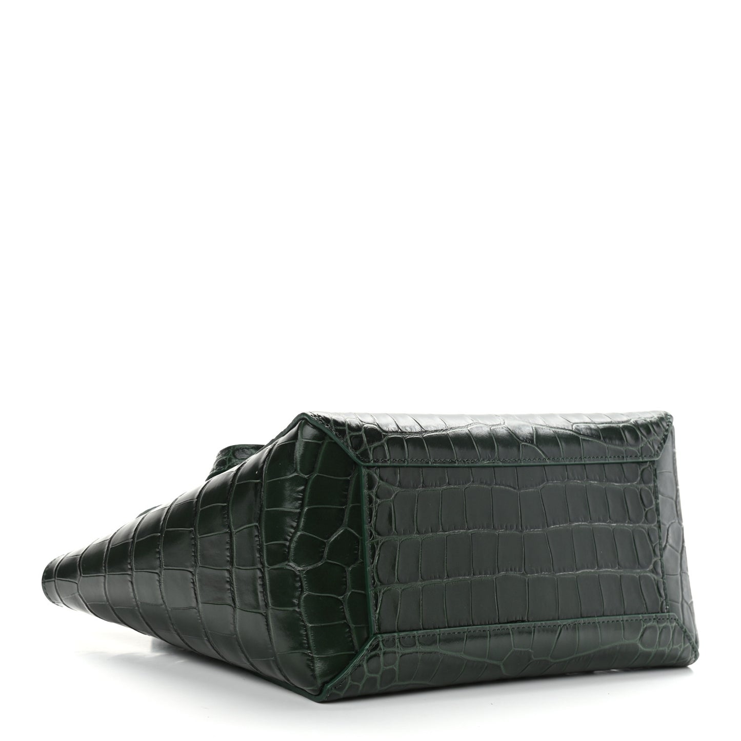 Calfskin Crocodile Embossed Micro Belt Bag Amazone