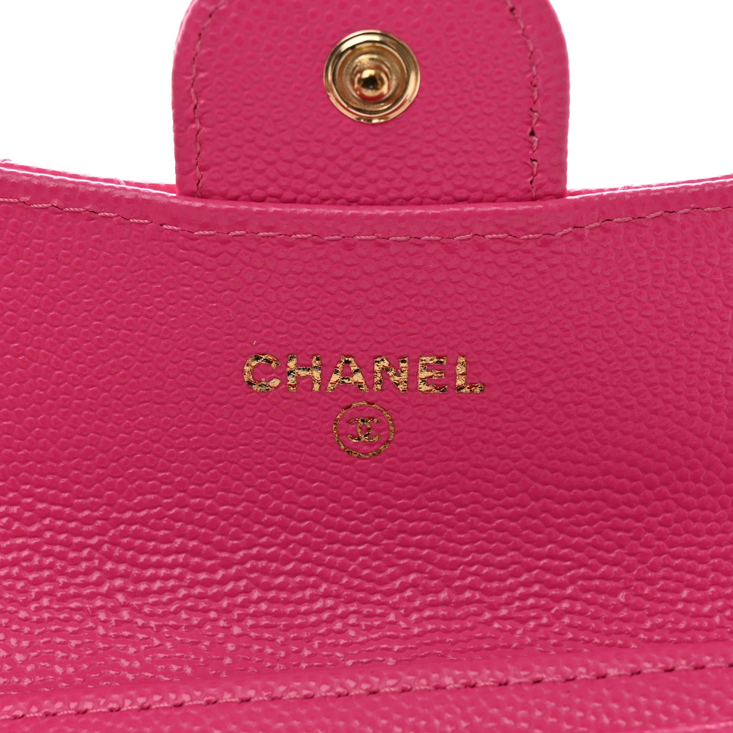 Chanel Caviar Quilted Flap Card Holder Wallet Dark Pink 6 of 11