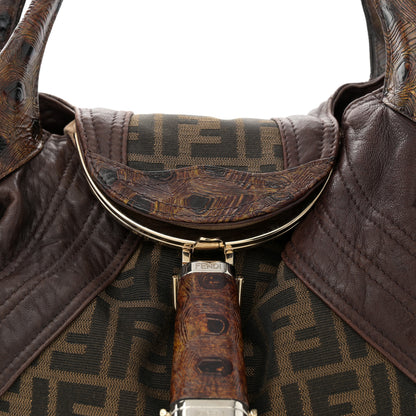 Fendi Zucca Nappa Nuvolata Vitello Tortuga Spy Tobacco Moro 9 of 13