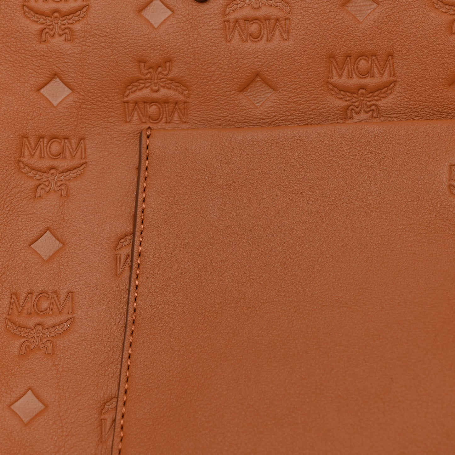 Calfskin Ottomar Monogram Medium Klara Top Zip Tote Cognac