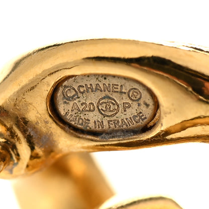 Chanel Metal CC Pick Drop Earrings Gold 4 of 5